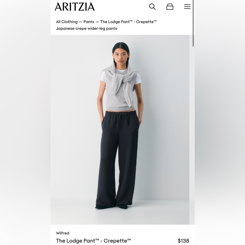 Aritzia Wilfred Lodge Wide Leg Pants - Crepette